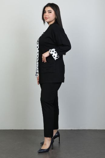 Picture of Dalida 47045xl BLACK Plus Size Women Suit