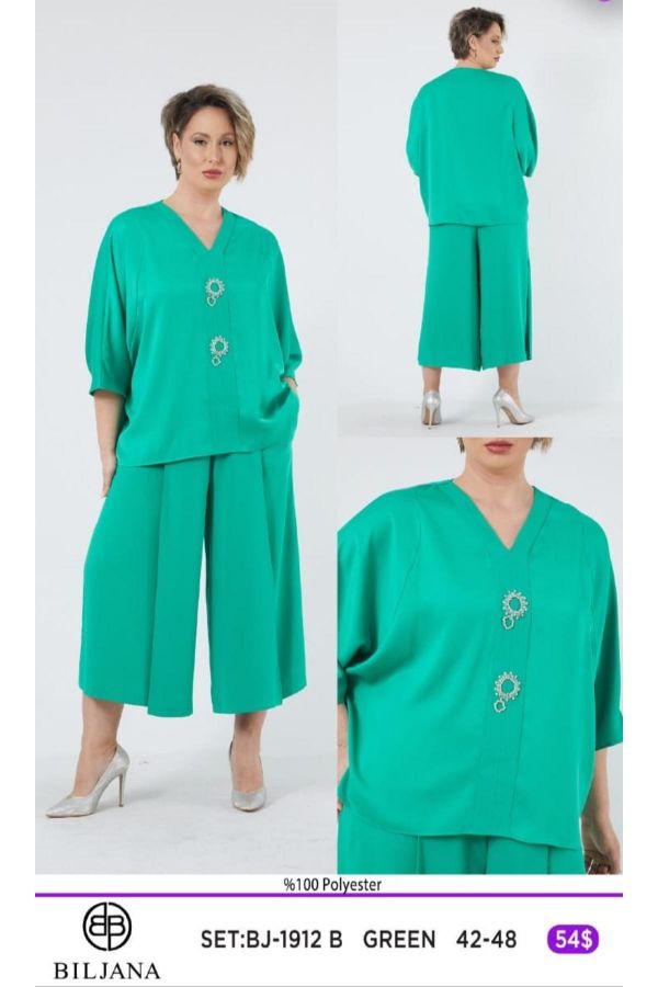 Picture of Biljana 1912xl GREEN Plus Size Women Suit