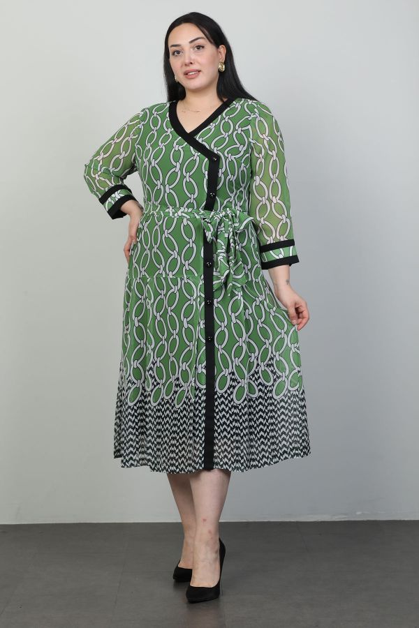 Picture of Dalida 45416xl GREEN Plus Size Women Suit