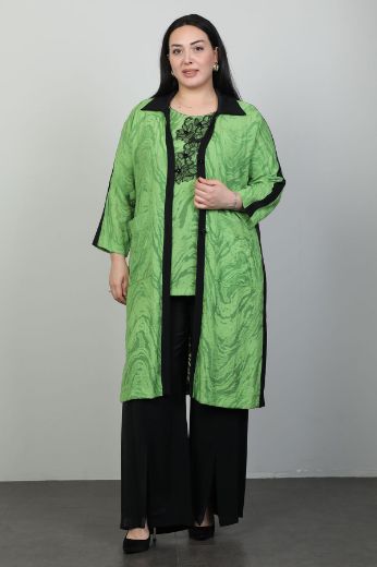 Picture of Dalida 45031xl PISTACHIO GREEN Plus Size Women Suit