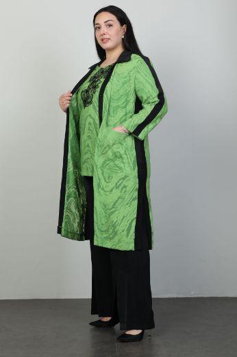 Picture of Dalida 45031xl PISTACHIO GREEN Plus Size Women Suit