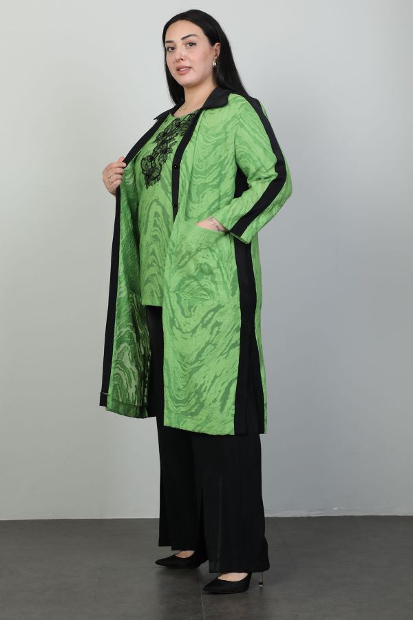 Picture of Dalida 45031xl PISTACHIO GREEN Plus Size Women Suit