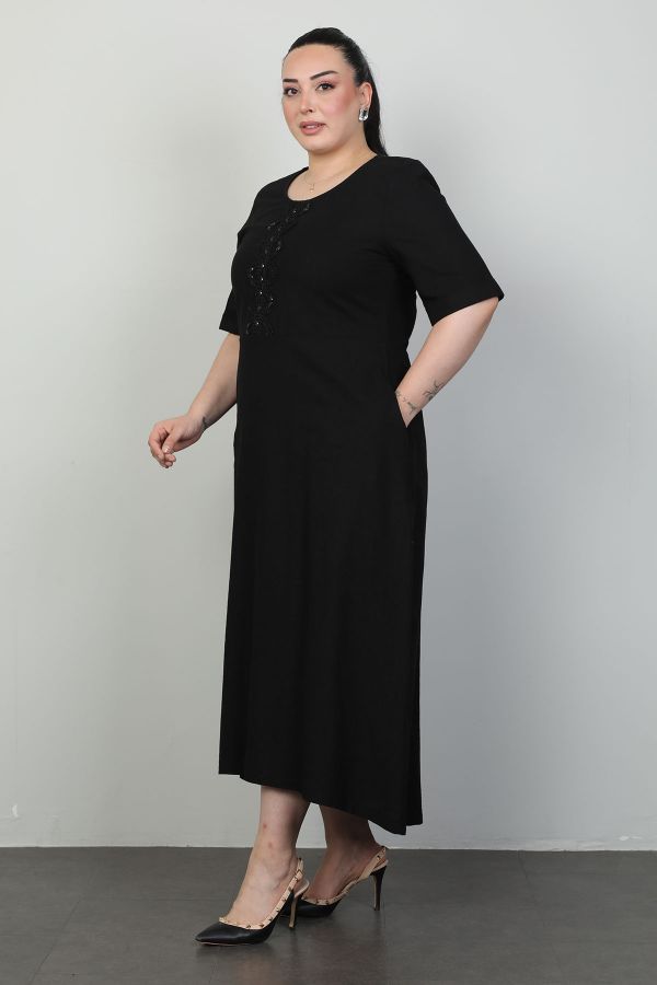 Picture of Dalida 47427xl BLACK Plus Size Women Dress 