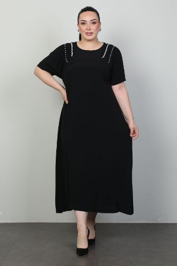 Picture of Dalida 47444xl BLACK Plus Size Women Dress 