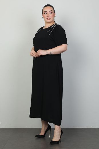 Picture of Dalida 47444xl BLACK Plus Size Women Dress 