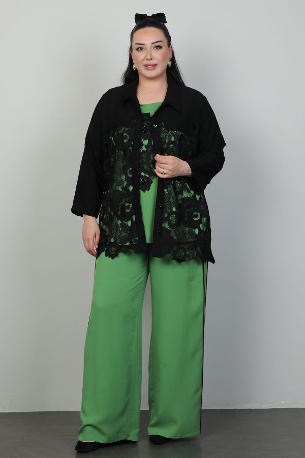 Picture of Dalida 47053xl GREEN Plus Size Women Suit