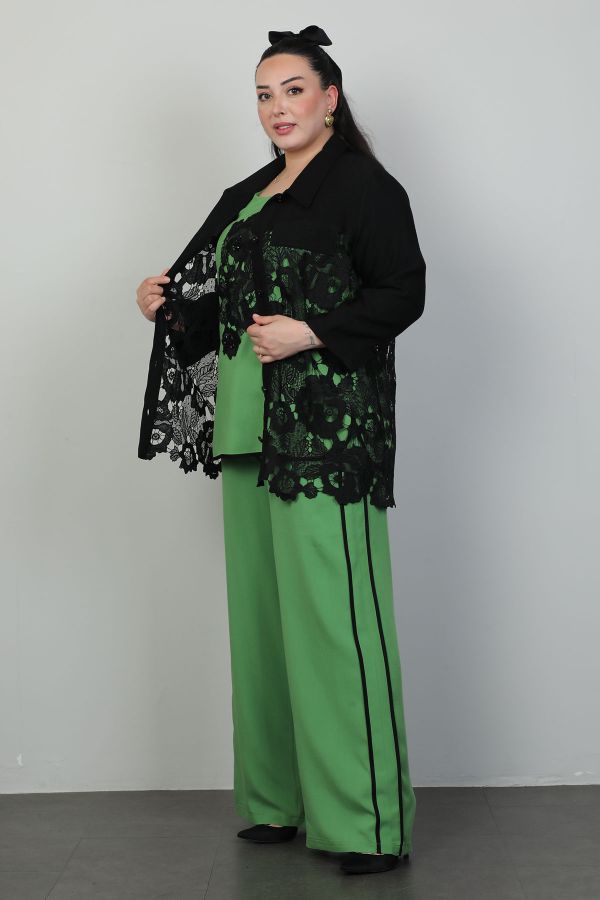 Picture of Dalida 47053xl GREEN Plus Size Women Suit