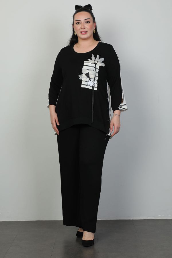 Picture of Dalida 47090xl BLACK Plus Size Women Suit