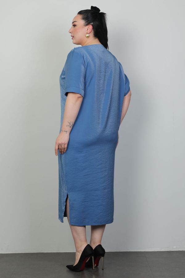 Picture of Dalida 47413xl BLUE Plus Size Women Dress 