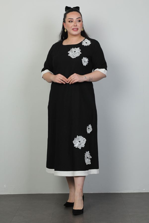 Picture of Dalida 47439xl BLACK Plus Size Women Dress 