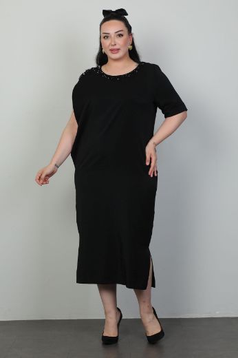 Picture of Dalida 47413xl BLACK Plus Size Women Dress 