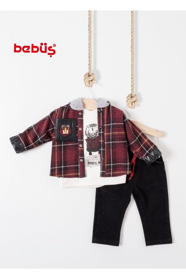 Picture of Bebüş 12626 BURGUNDY Baby Suit