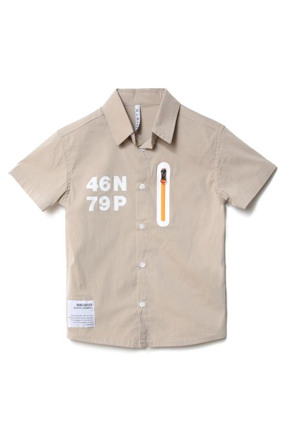 Picture of Nanica 122123 BEIGE Boy Shirt