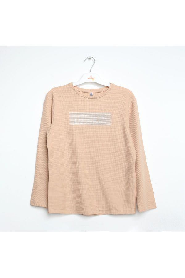 Picture of Nanica 322309 BEIGE Boy Sweatshirt