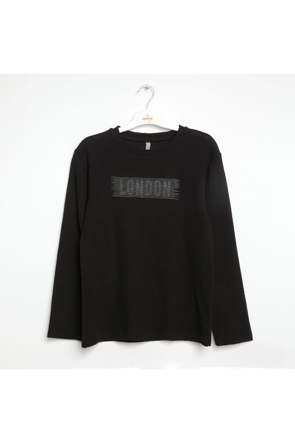 Picture of Nanica 322309 BLACK Boy Sweatshirt