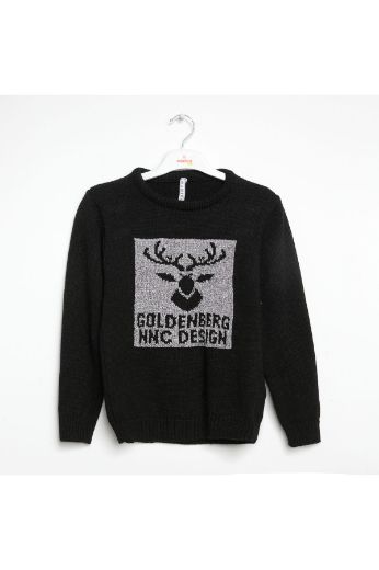 Picture of Nanica 322412 BLACK Boys  Sweater