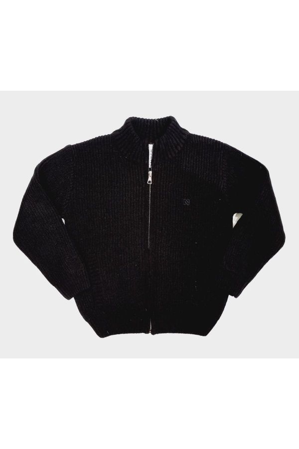 Picture of Nanica 323402 BLACK Boys Cardigan