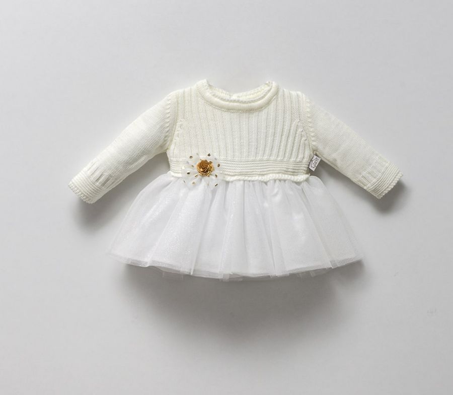Picture of TAFYY BABY 90082 GOLD Baby Dress