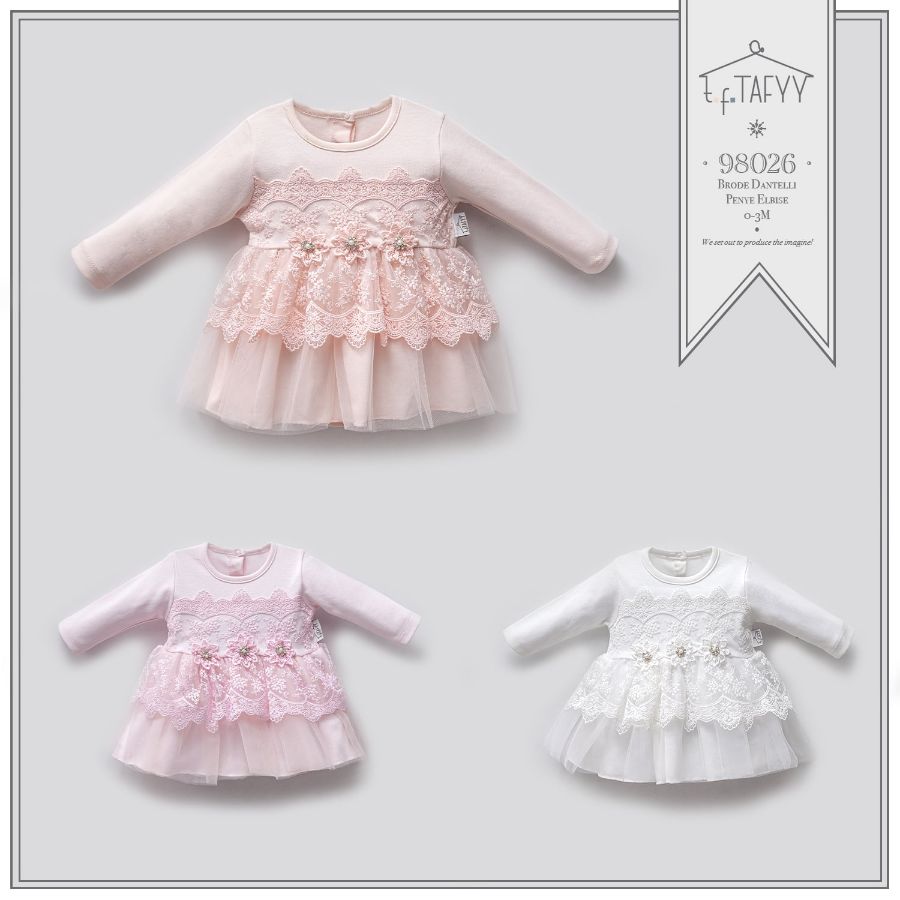 Picture of TAFYY BABY 98026 ECRU Baby Dress