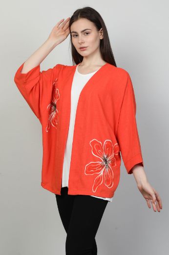 First Orme 372 KIRMIZI Kadın Kimono resmi