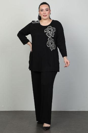 Picture of Dalida 47037xl BLACK Plus Size Women Suit