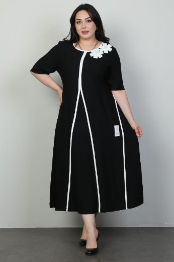 Picture of Dalida 47436xl BLACK Plus Size Women Dress 