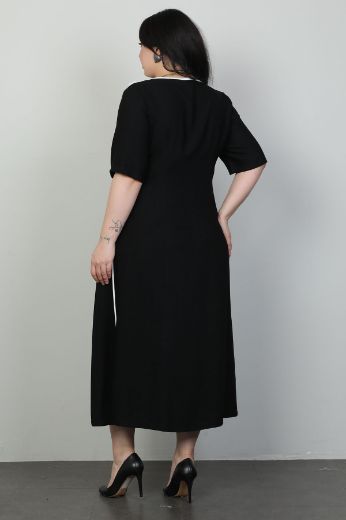 Picture of Dalida 47436xl BLACK Plus Size Women Dress 