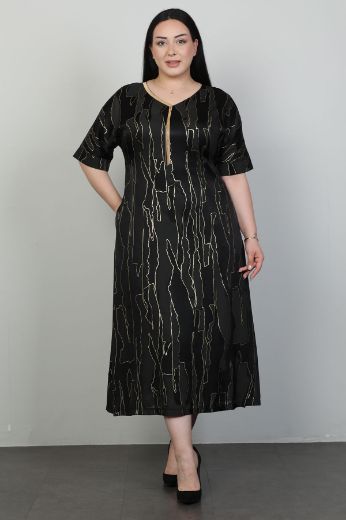 Picture of Dalida 47426xl BLACK Plus Size Women Dress 