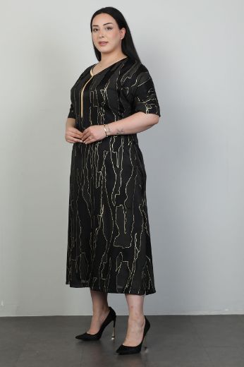 Picture of Dalida 47426xl BLACK Plus Size Women Dress 