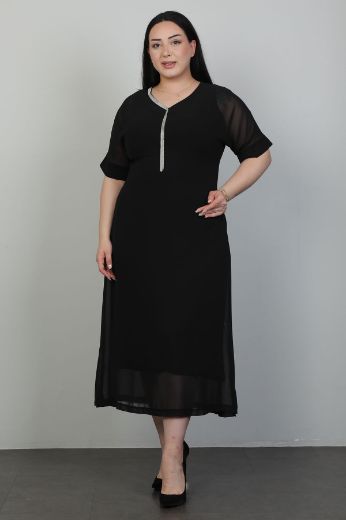 Picture of Dalida 38447xl BLACK Plus Size Women Dress 