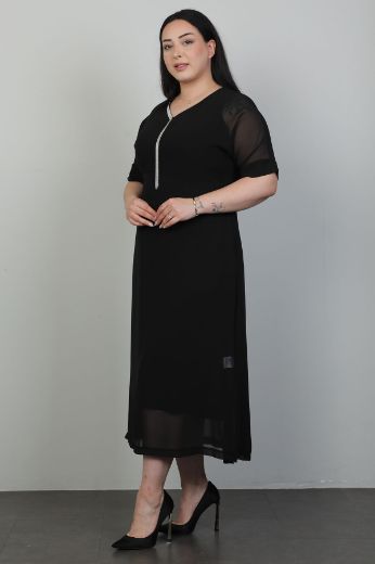 Picture of Dalida 38447xl BLACK Plus Size Women Dress 