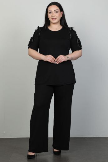 Picture of Dalida 47074xl BLACK Plus Size Women Suit