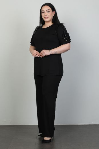 Picture of Dalida 47074xl BLACK Plus Size Women Suit