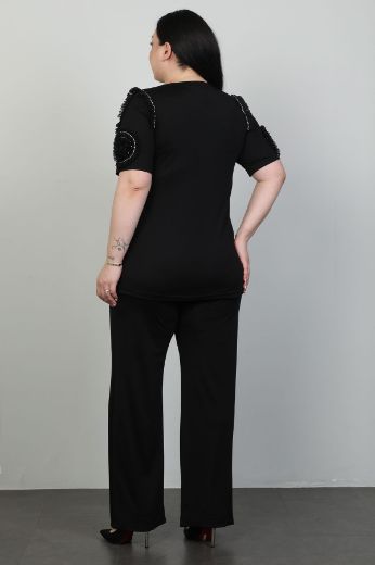 Picture of Dalida 47074xl BLACK Plus Size Women Suit