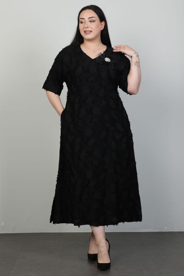 Picture of Dalida 47464xl BLACK Plus Size Women Dress 