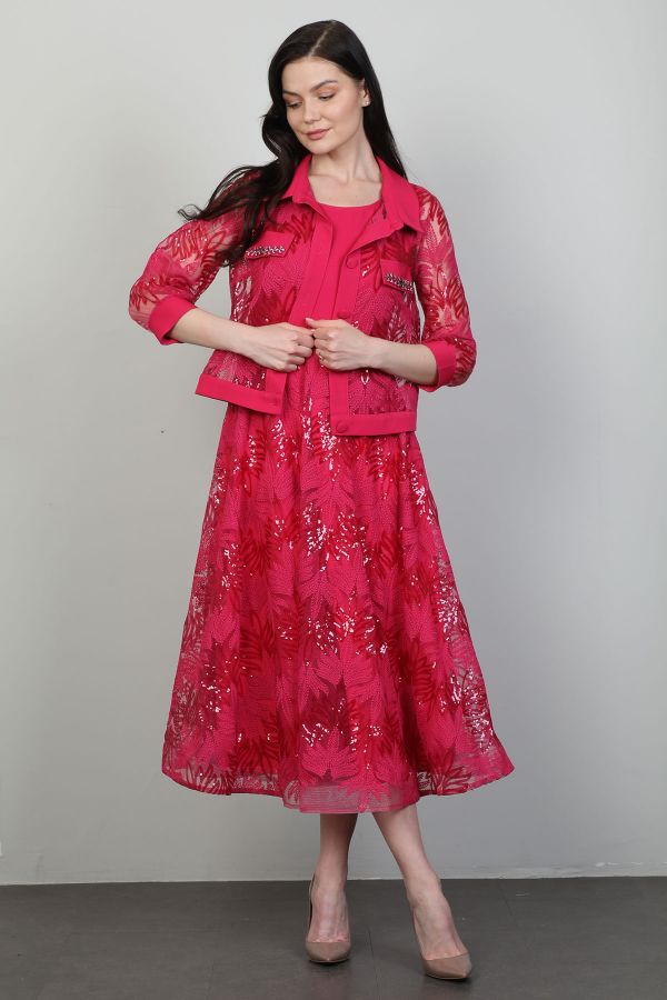 Picture of Dozza Fashion 2344 FUCHSIA Women Dress