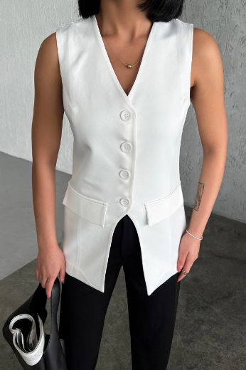 Picture of OUZ FASHION 24S251038 WHITE Women Vest