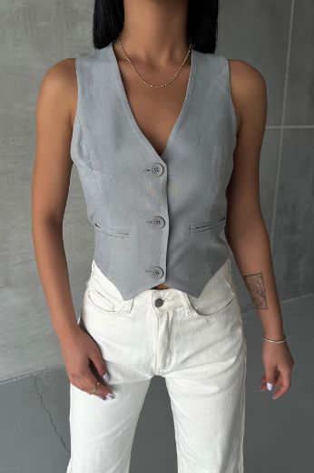 Picture of OUZ FASHION 24S251107 GREY Women Vest