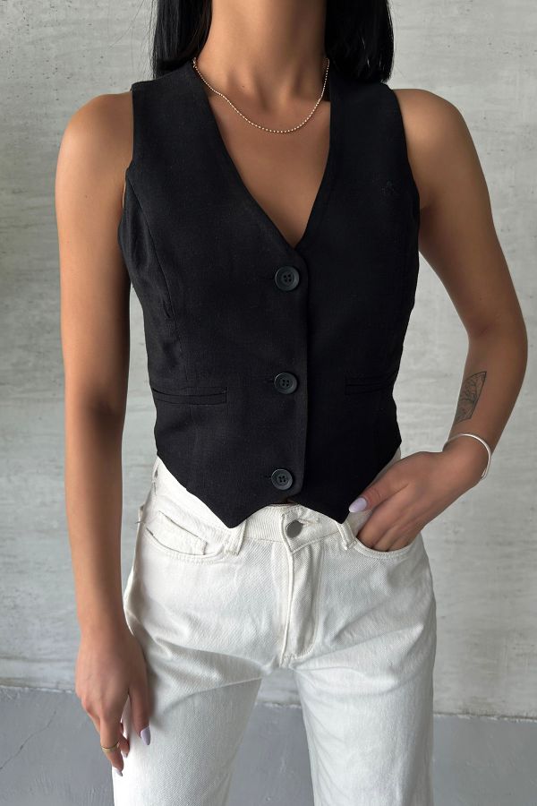 Picture of OUZ FASHION 24S251107 BLACK Women Vest