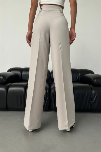 Picture of OUZ FASHION 24S321003 GREY Women's Trousers