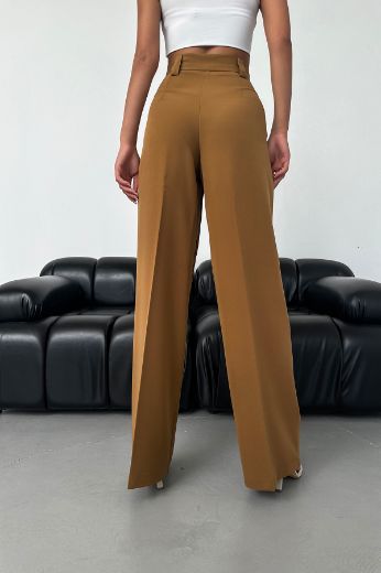 Picture of OUZ FASHION 24S321003 CAMEL Women's Trousers