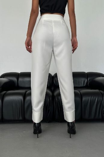 Picture of OUZ FASHION 24321007 WHITE Women's Trousers