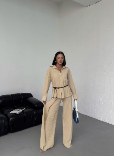 Picture of OUZ FASHION 24S011045 SANDY WOMAN TROUSER SUIT 