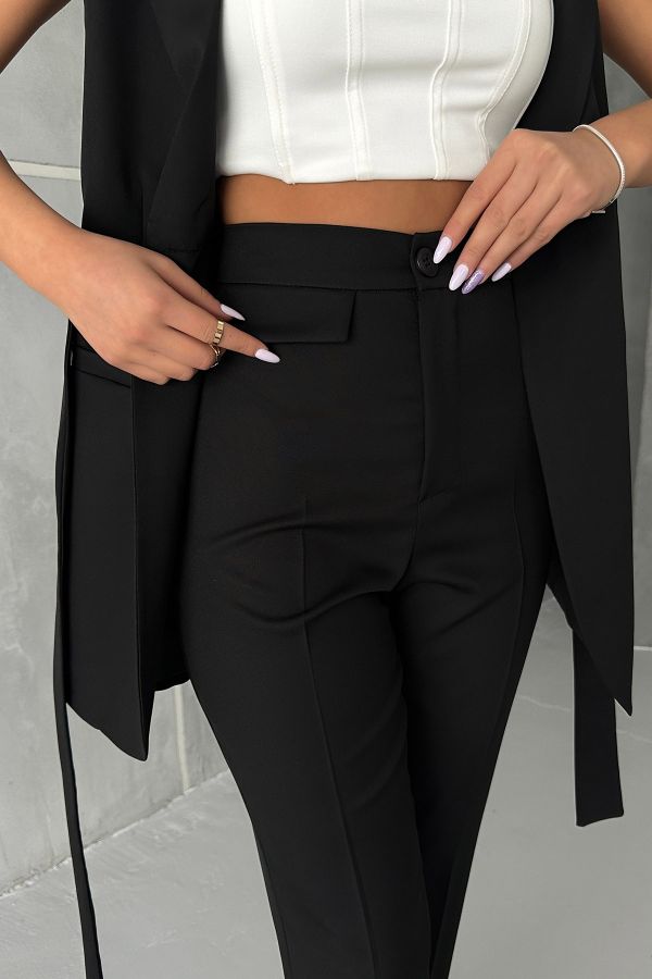 Picture of OUZ FASHION 24S251115 BLACK WOMAN TROUSER SUIT 