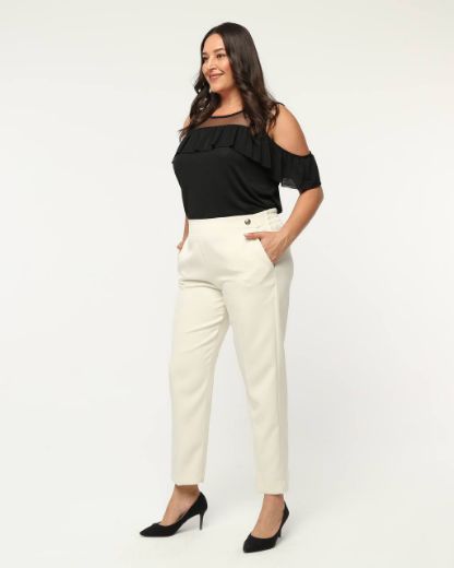 Picture of OUZ FASHION 24S321031 WHITE Plus Size Women Pants 