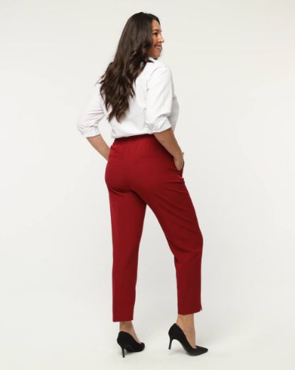 Picture of OUZ FASHION 24S321031 BURGUNDY Plus Size Women Pants 