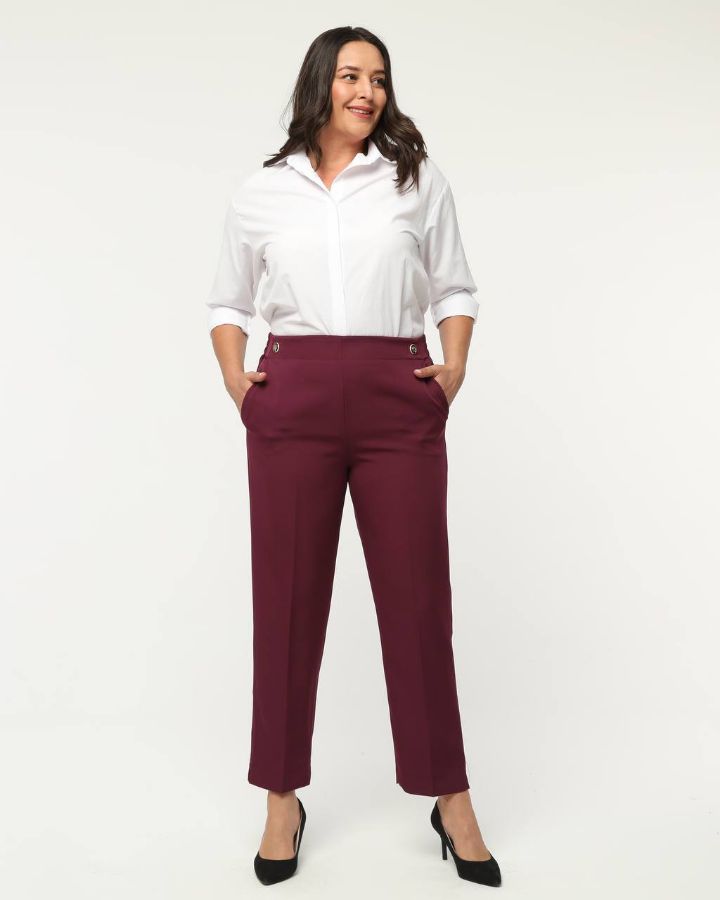 Picture of OUZ FASHION 24S321031 PURPLE Plus Size Women Pants 