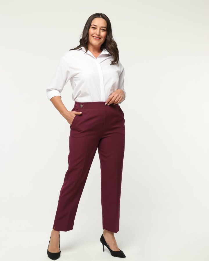 Picture of OUZ FASHION 24S321031 PURPLE Plus Size Women Pants 