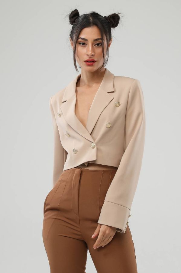 Picture of OUZ FASHION 24S041016 BEIGE Women Jacket