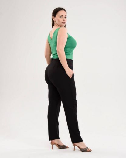 Picture of OUZ FASHION 24S321002 BLACK Plus Size Women Pants 